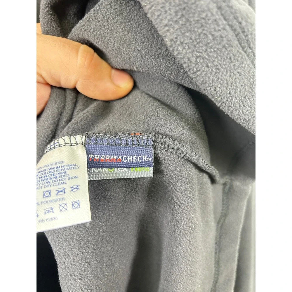 Lands‎ End Gray Fleece Quarter Zip Pullover Long Sleeve Men Size L